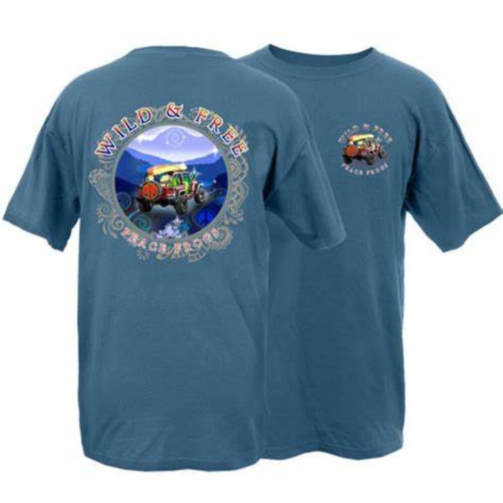 Peace Frogs Wild & Free T-Shirt ~ X-Large ~ 100% Cotton ~ Brand New!